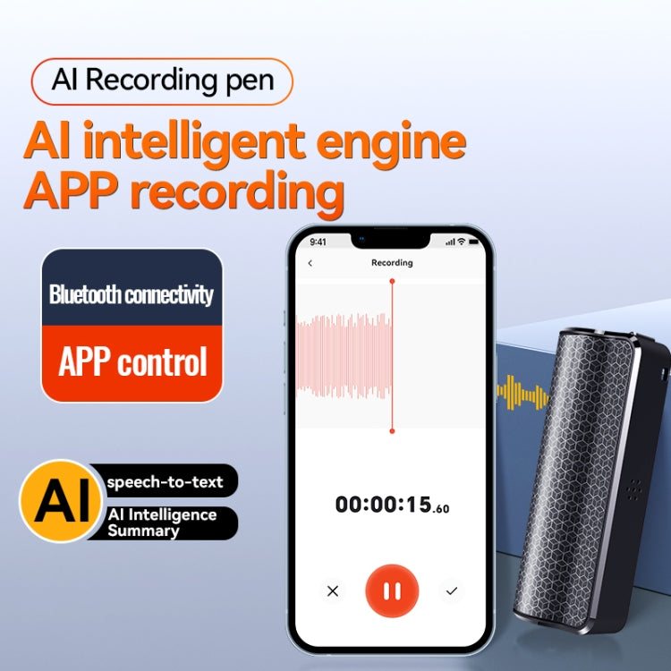 Q70A Magnetic Noise Reduction Voice Recording Pen Support APP Control, 8GB, 16GB, 32GB, 64GB, 128GB