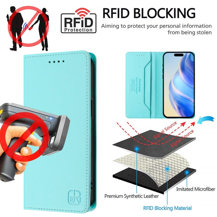 RC01 Dual-Folded Magnetic Suction RFID Leather Phone Case, For iPhone 14 Pro, For iPhone 14 Pro Max, For iPhone 7 / 8 / SE 2022