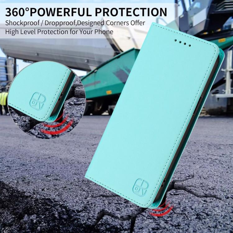 RC01 Dual-Folded Magnetic Suction RFID Leather Phone Case, For iPhone 17, For iPhone Air, For iPhone 16 Pro Max