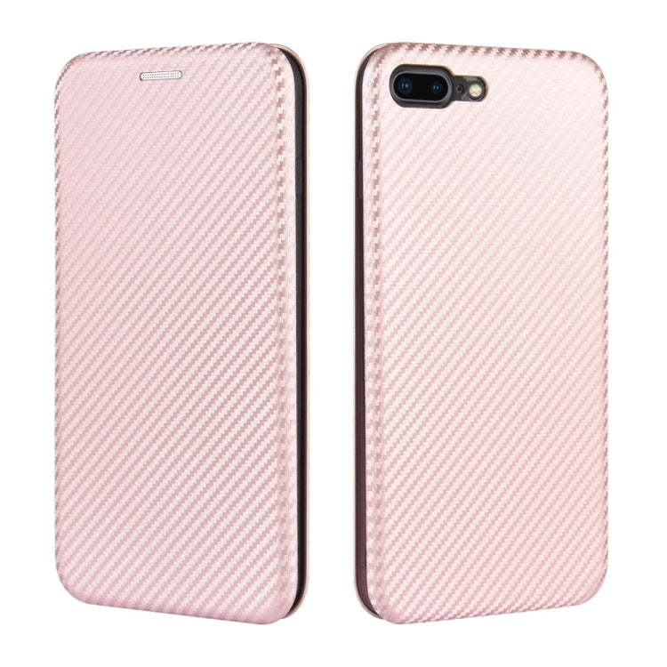 Magnetische Horizontal-Flip-Hülle aus TPU + PC + PU-Leder mit Carbonfaser-Textur und Kartenfach, für iPhone 7 / 8 / SE 2020 / SE 2022, für iPhone 7 Plus / 8 Plus, für iPhone XR, für iPhone XS Max