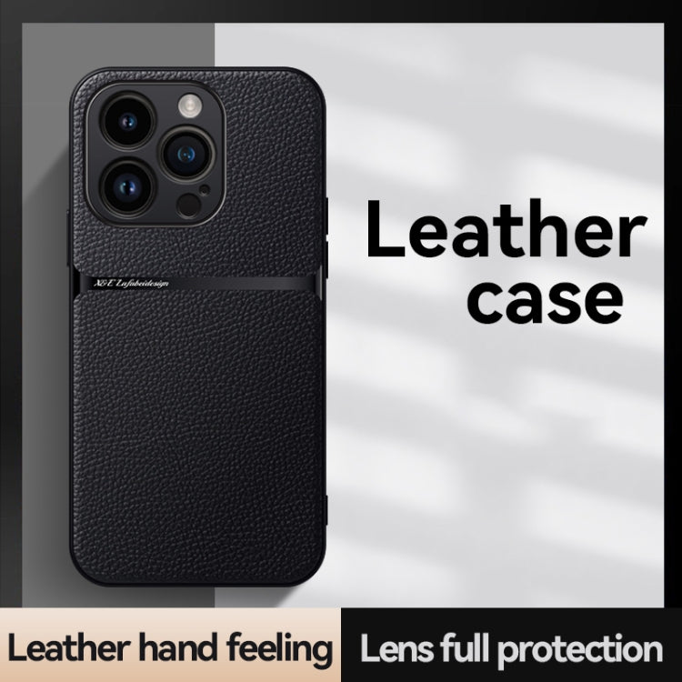 Litchi Leather Magnetic Full Coverage Shockproof Phone Case, For iPhone 15, For iPhone 14 Plus, For iPhone 14, For iPhone 14 Pro