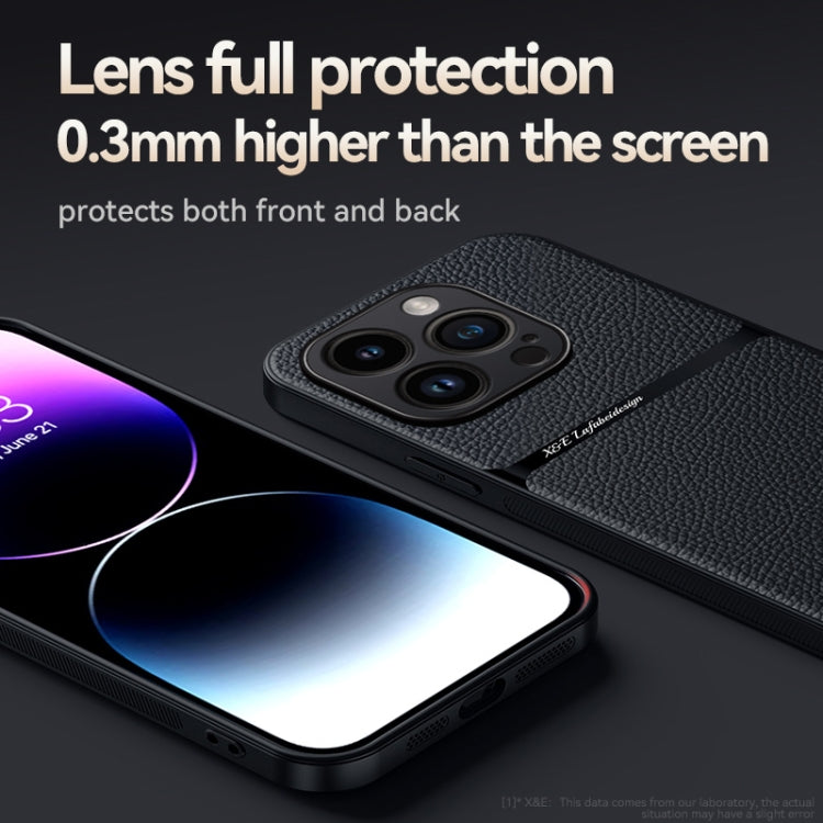 Litchi Leather Magnetic Full Coverage Shockproof Phone Case, For iPhone 15, For iPhone 14 Plus, For iPhone 14, For iPhone 14 Pro