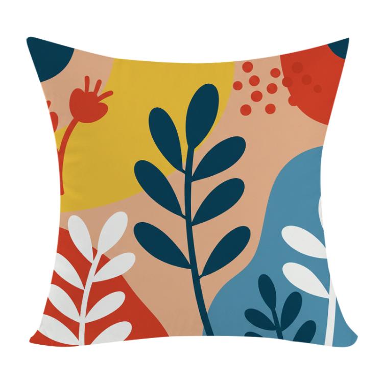 Colorful Branches Printed Sofa Pillow Case No Core Print On Your Demand, 35x35cm, 40x40cm, 45x45cm