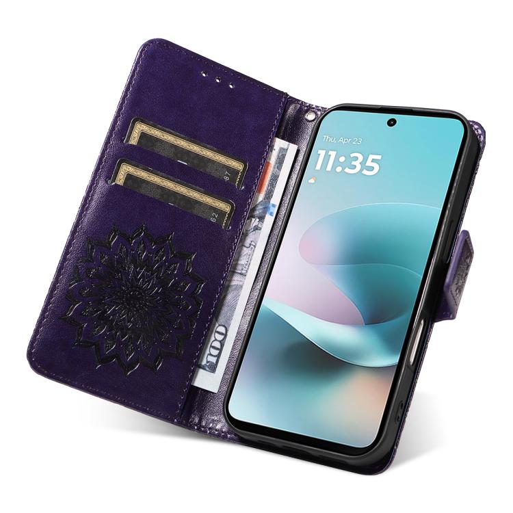 Embossed Sunflower Pattern Flip Leather Phone Case, For vivo Y05 4G / vivo Y21 5G 2026, For vivo V70 FE 5G, For vivo V70 5G Global / V70 Elite 5G