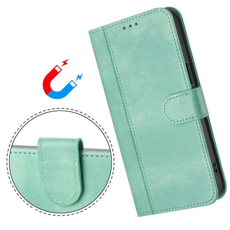 Line Splicing Buckle Retro Leather Phone Case, For iPhone 16 Pro, For iPhone 16 Plus, For iPhone 16
