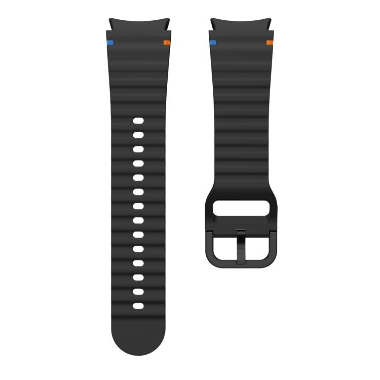 xDfind Wavy Grain Stitched Colorful Buckle Silicone Watch Band, For Samsung Galaxy Watch FE / 7 / 6 / 5 / 4
