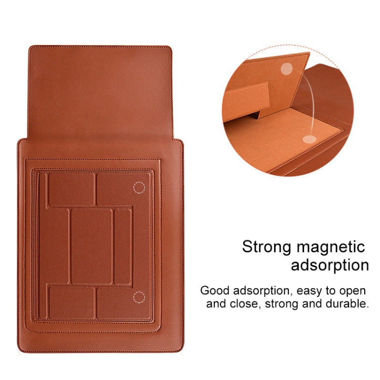 PU05 Sleeve Leather Case Carrying Bag with Small Storage Bag, for 13.3 inch Laptop, for 14.1 inch Laptop, for 15.4 inch Laptop