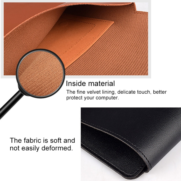 PU05 Sleeve Leather Case Carrying Bag with Small Storage Bag, for 13.3 inch Laptop, for 14.1 inch Laptop, for 15.4 inch Laptop