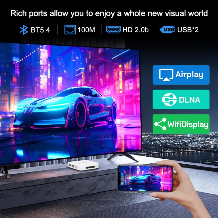 H96 Max M1 Plus Android 14.0 Smart TV-Box, RK3528 Quad-Core ARM Cortex-A53, 2GB+16GB, 4GB+32GB, 4GB+128GB