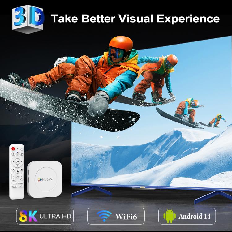 H96 Max M1 Plus Android 14.0 Smart TV-Box, RK3528 Quad-Core ARM Cortex-A53, 2GB+16GB, 4GB+32GB, 4GB+128GB