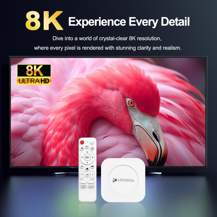 H96 Max M1 Plus Android 14.0 Smart TV-Box, RK3528 Quad-Core ARM Cortex-A53, 2GB+16GB, 4GB+32GB, 4GB+128GB