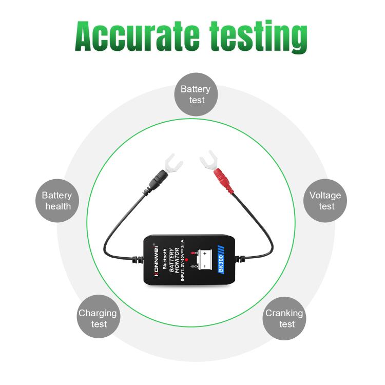 KONNWEI BK300 6V / 12V / 24V Auto-Bluetooth 5.0 Batterieüberwachungs-Diagnosetool, BK300