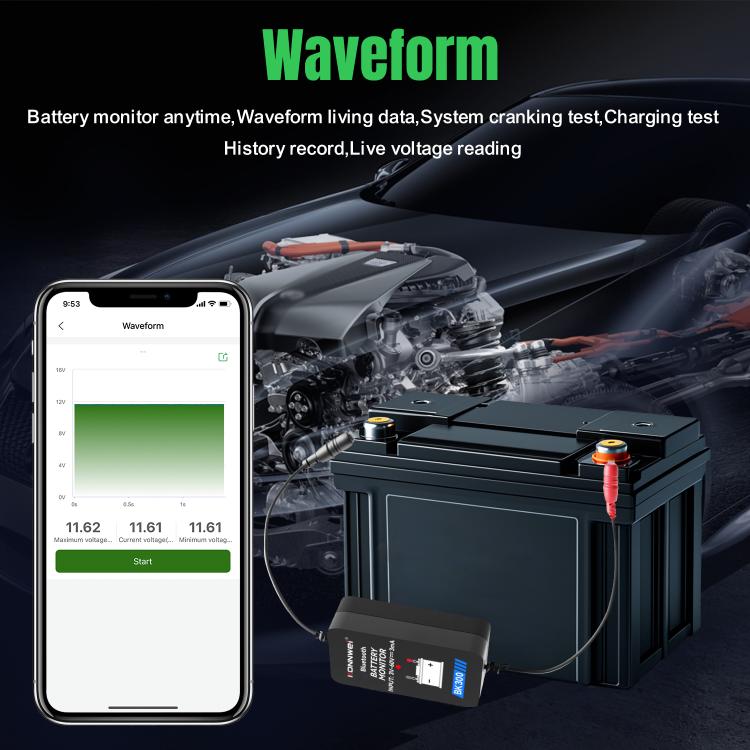 KONNWEI BK300 6V / 12V / 24V Auto-Bluetooth 5.0 Batterieüberwachungs-Diagnosetool, BK300
