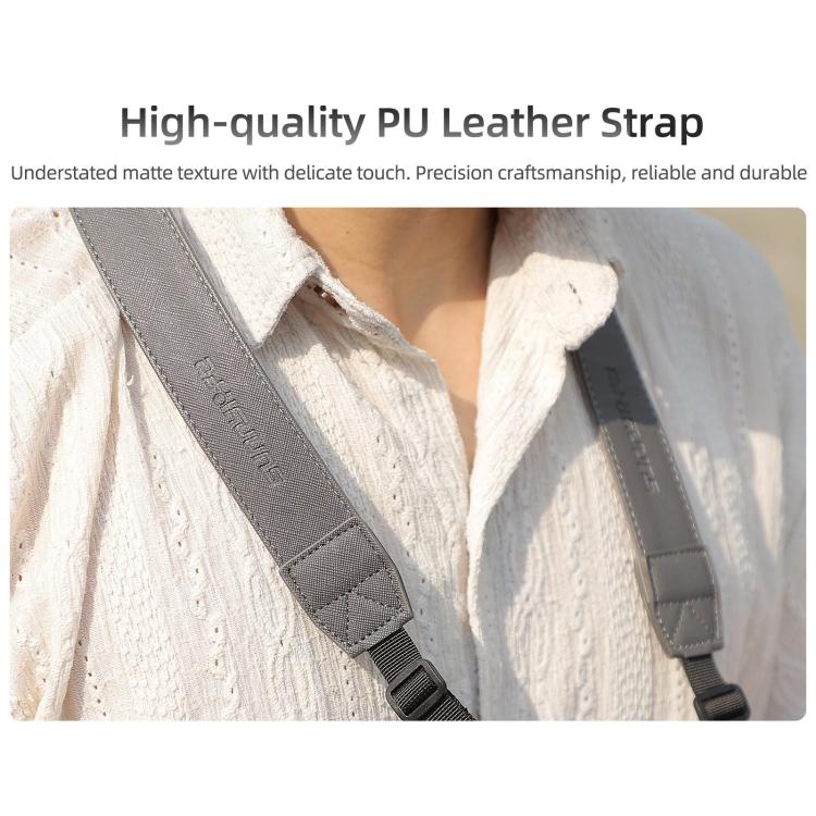 Sunnylife Controller Hanger Bracket with PU Leather Strap Shoulder Belt, For DJI RC Plus 2 / 1