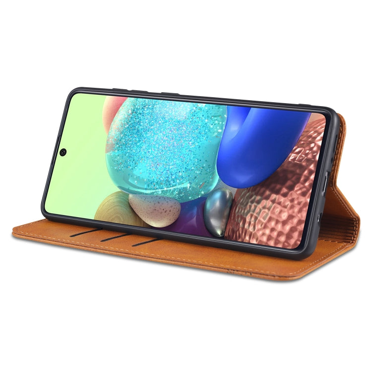 AZNS Magnetic Calf Texture Horizontal Flip Leather Case with Card Slots & Holder & Wallet, For Samsung Galaxy A51, For Samsung Galaxy A71, For Samsung Galaxy Note 10 Lite