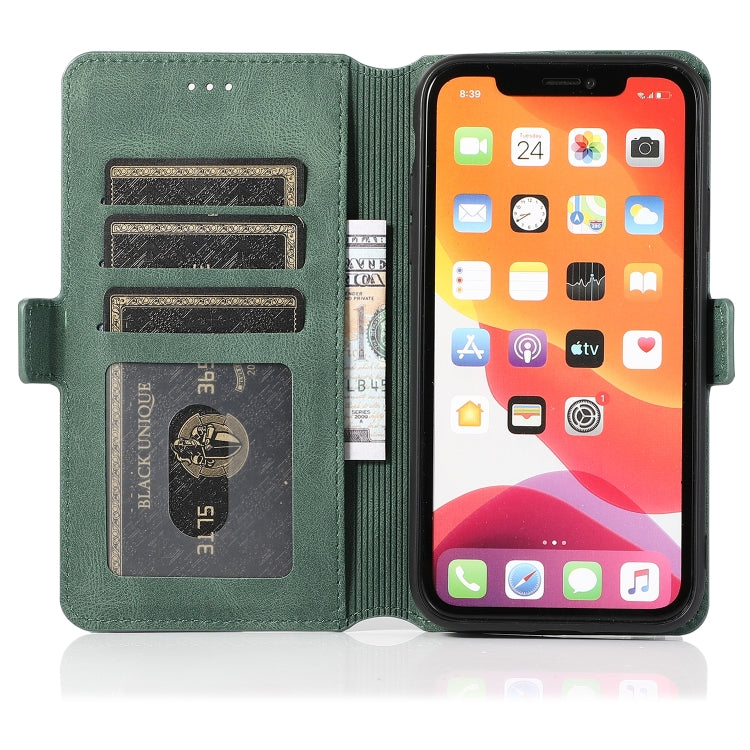 Retro-Lederhülle mit Magnetverschluss, horizontal aufklappbar, mit Halterung, Kartenfächern, Bilderrahmen & Portemonnaie, für iPhone 11, für iPhone 11 Pro, für iPhone 11 Pro Max, für iPhone XS / X