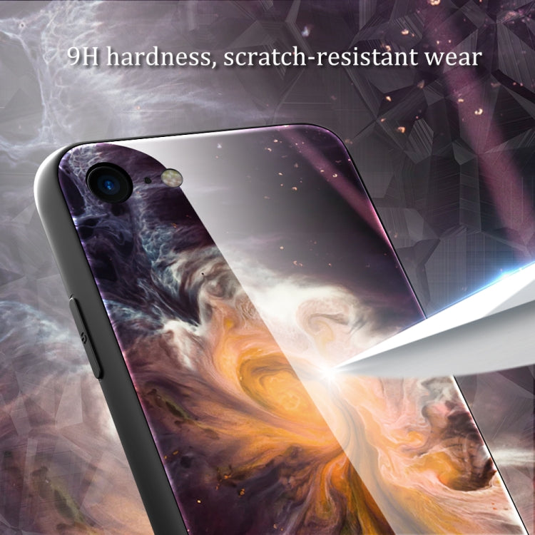 Schutzhülle aus Glas mit Marmormuster, für iPhone SE 2022 / SE 2020 / 8 / 7, für iPhone X
