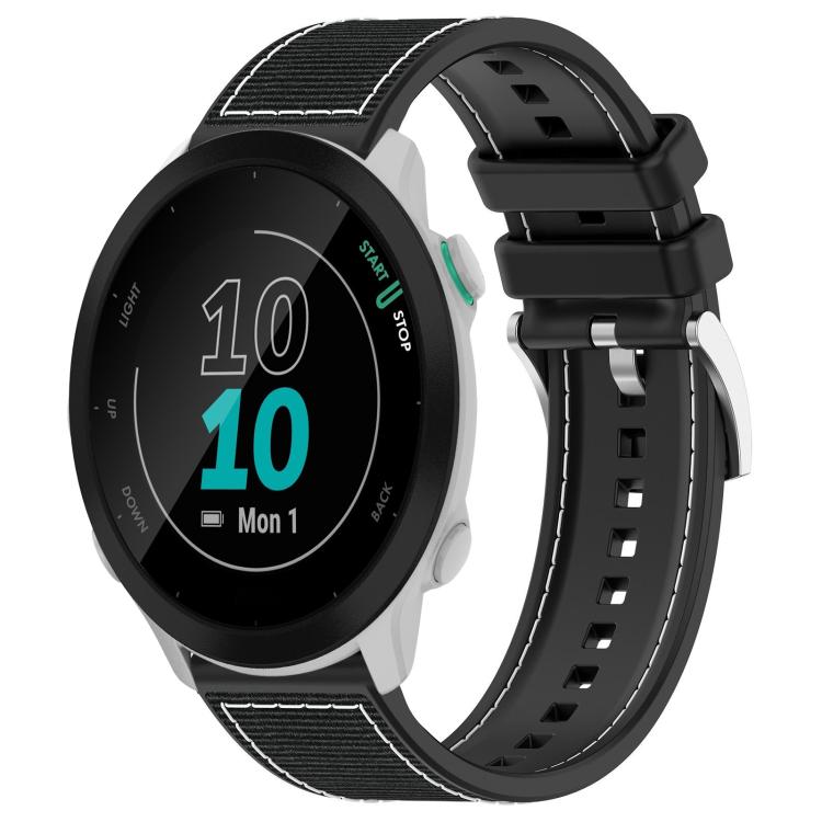 xDfind Hybrid Nylon Braid Silicone Watch Band, 22mm For Garmin Forerunner 570 47mm/935/945, 20mm For Garmin Forerunner 570 42mm/245/645, 20mm For Garmin?Vivomove?Sport/Vivoactive5/3, 22mm For Garmin Venu 3 / Vivoactive 4