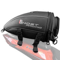 GHOST RACING GR-CWB06 PU Leather Motorcycle Tail Bag Rear Seat Travel Bag Backpack