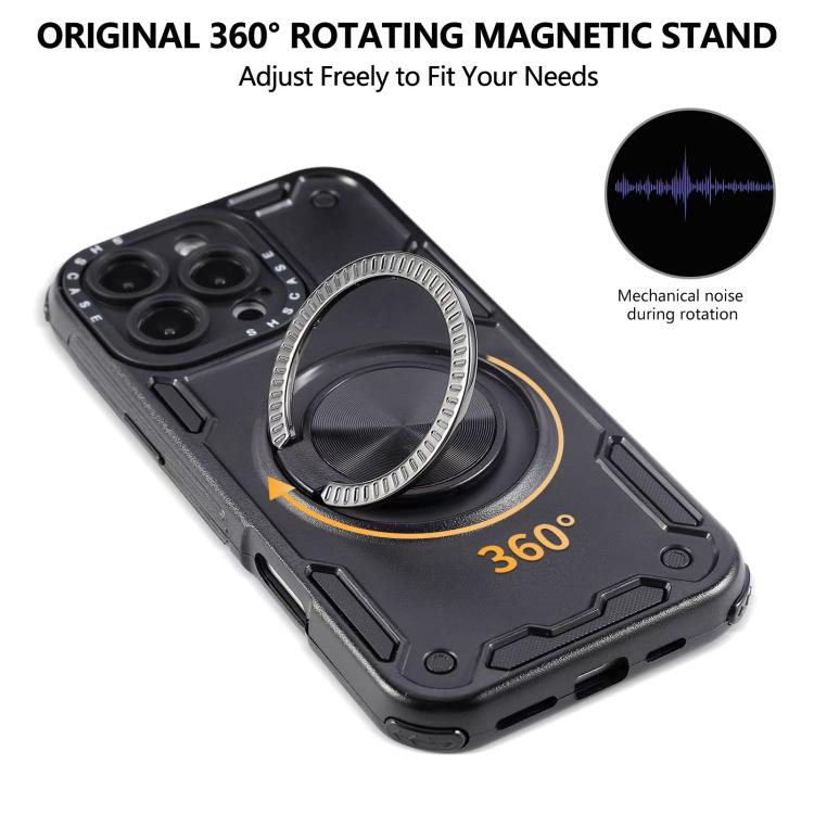Three-core Mecha 360 Degree Rotation Magnetic Holder Phone Case, For iPhone 12, For iPhone 12 Pro, For iPhone 11