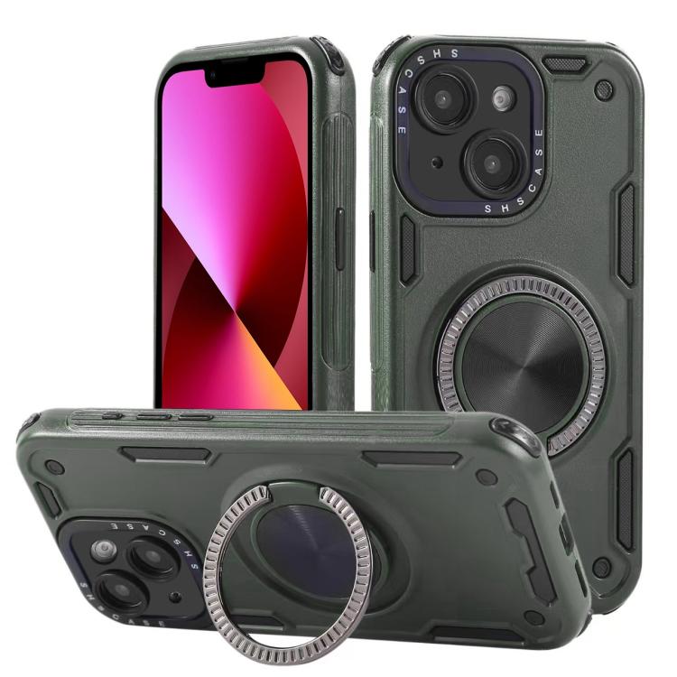 Three-core Mecha 360 Degree Rotation Magnetic Holder Phone Case, For iPhone 15 Pro Max, For iPhone 15, For iPhone 14, For iPhone 14 Pro Max, For iPhone 13 Pro Max, For iPhone 13