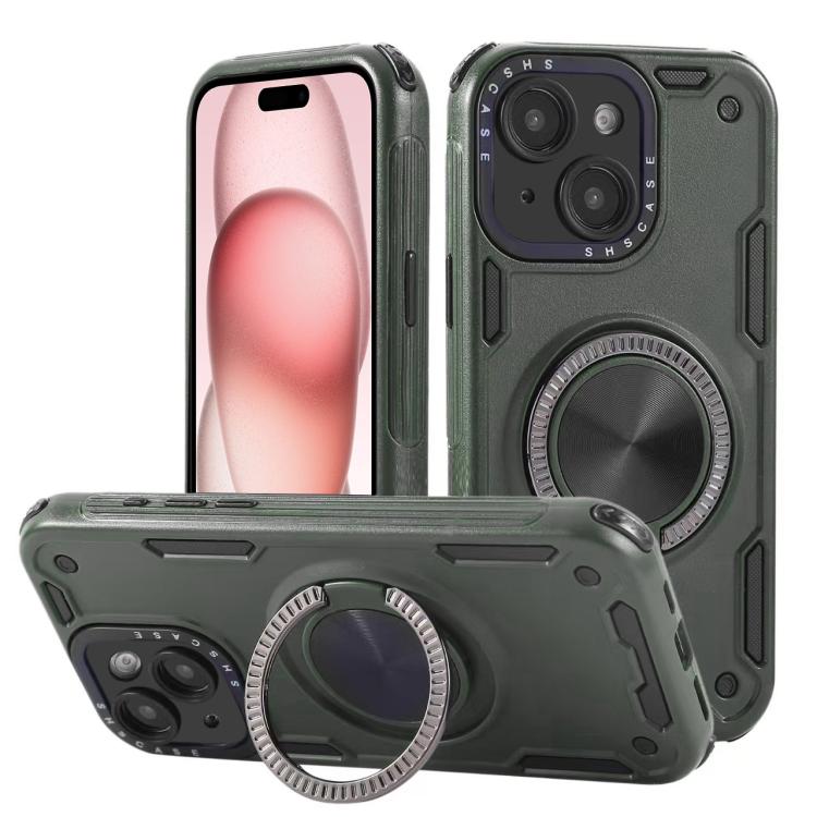 Three-core Mecha 360 Degree Rotation Magnetic Holder Phone Case, For iPhone 15 Pro Max, For iPhone 15, For iPhone 14, For iPhone 14 Pro Max, For iPhone 13 Pro Max, For iPhone 13