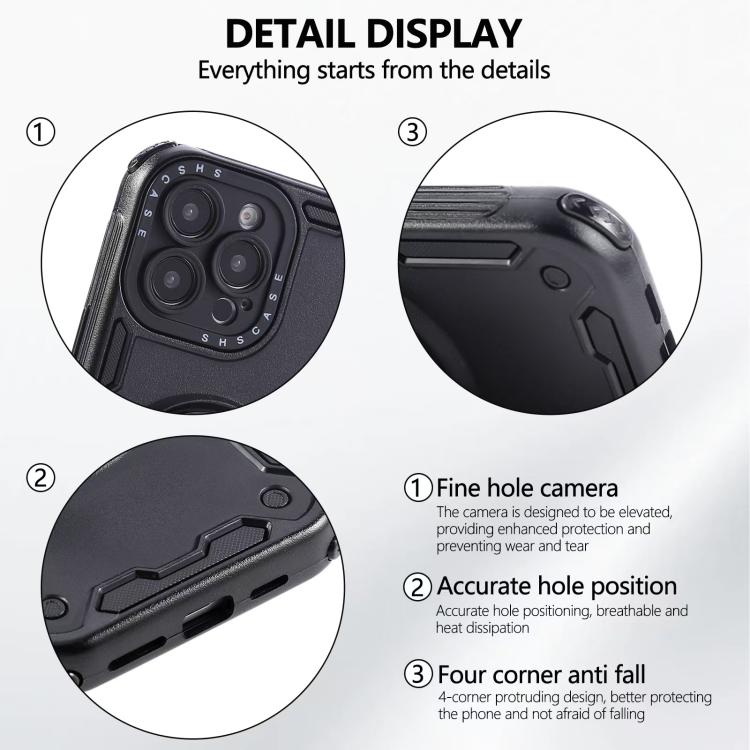 Three-core Mecha 360 Degree Rotation Magnetic Holder Phone Case, For iPhone 15 Pro Max, For iPhone 15, For iPhone 14, For iPhone 14 Pro Max, For iPhone 13 Pro Max, For iPhone 13