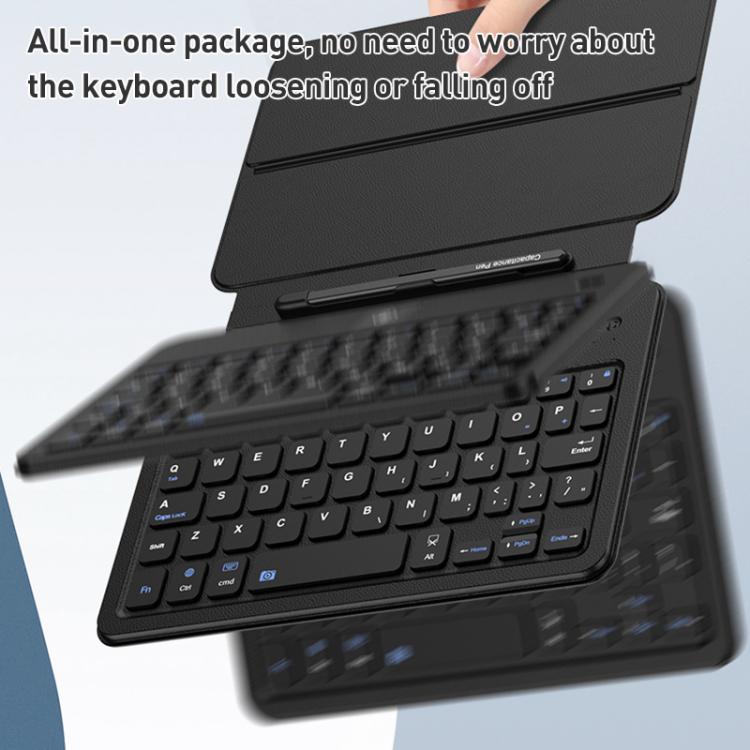 Integrated Full Coverage Bluetooth Keyboard Leather Case Set with Pen and Mouse