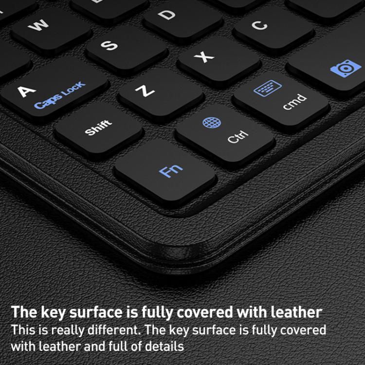 Integrated Full Coverage Bluetooth Keyboard Leather Case Set with Pen and Mouse
