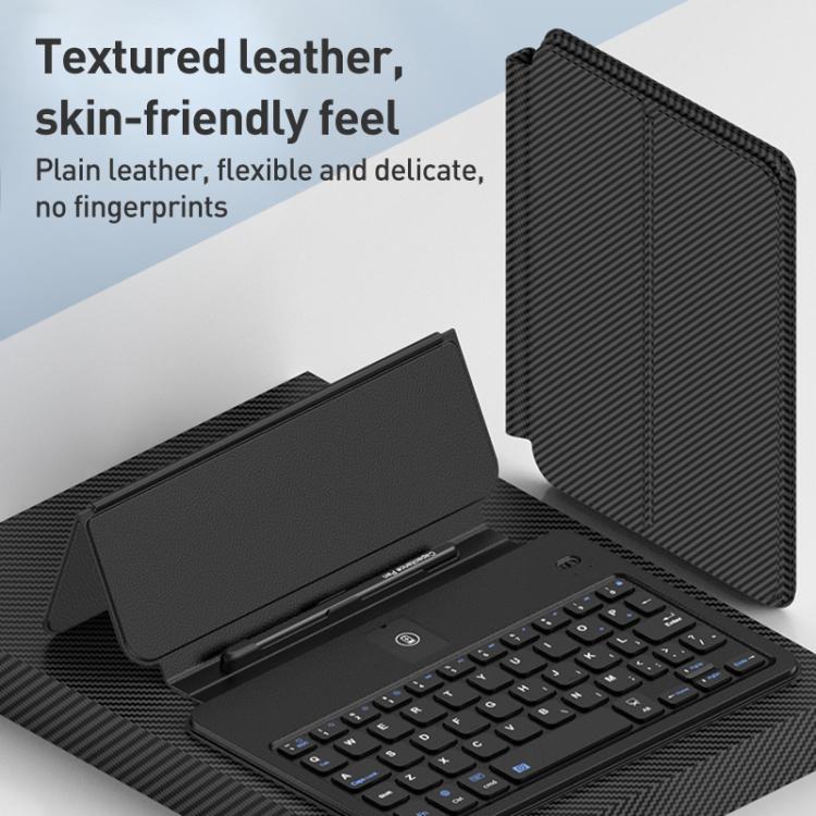 Integrated Full Coverage Bluetooth Keyboard Leather Case Set with Pen and Mouse
