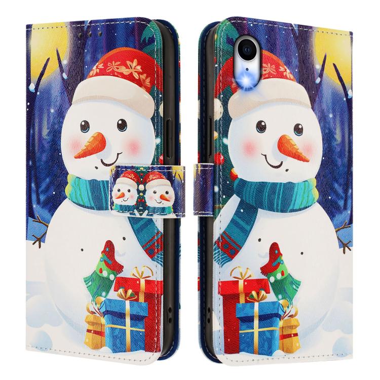 Christmas Series Buckle Leather Phone Case with Hand Strap, For iPhone XR, For iPhone XS Max, For iPhone 8 Plus / 7 Plus