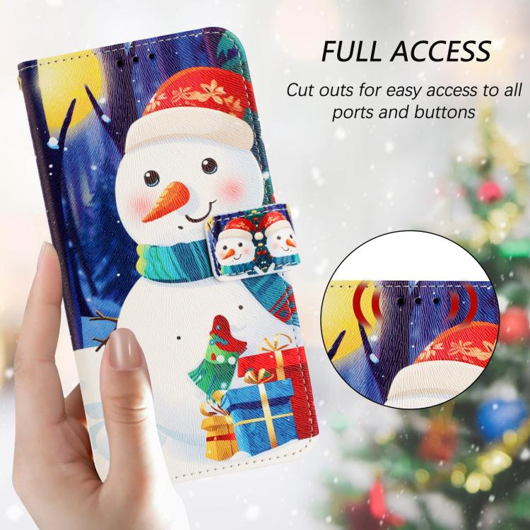 Christmas Series Buckle Leather Phone Case with Hand Strap, For Samsung Galaxy S24 Ultra 5G, For Samsung Galaxy S23 FE 5G, For Samsung Galaxy S23 Ultra 5G, For Samsung Galaxy S23+ 5G