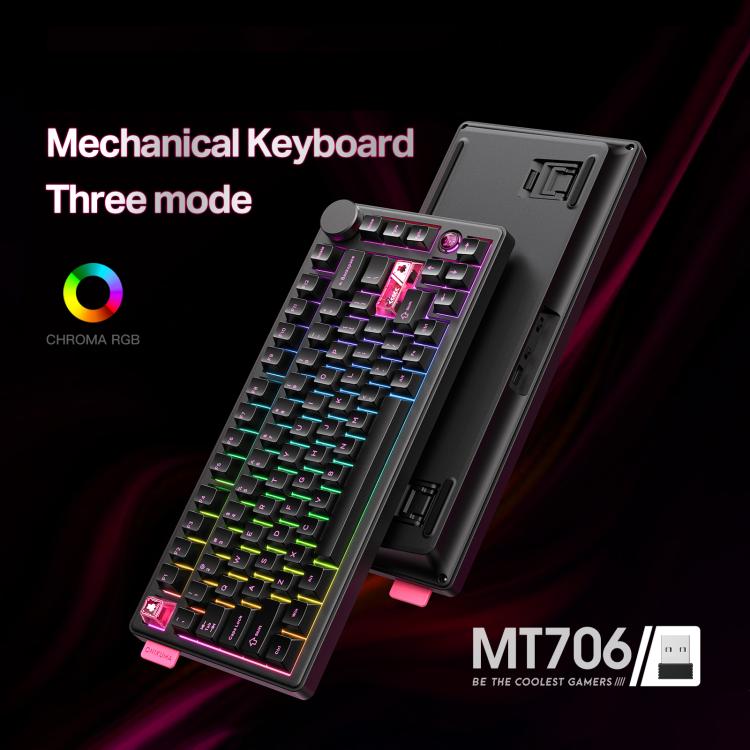 MT706 81-Keys Hot Swappable Triple Mode Mechanical Keyboard, MT706