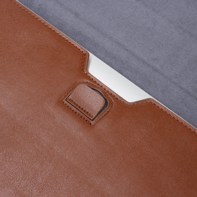PU Leather Ultra-thin Envelope Bag Laptop Bag with Stand Function, For MacBook Air / Pro 15 inch