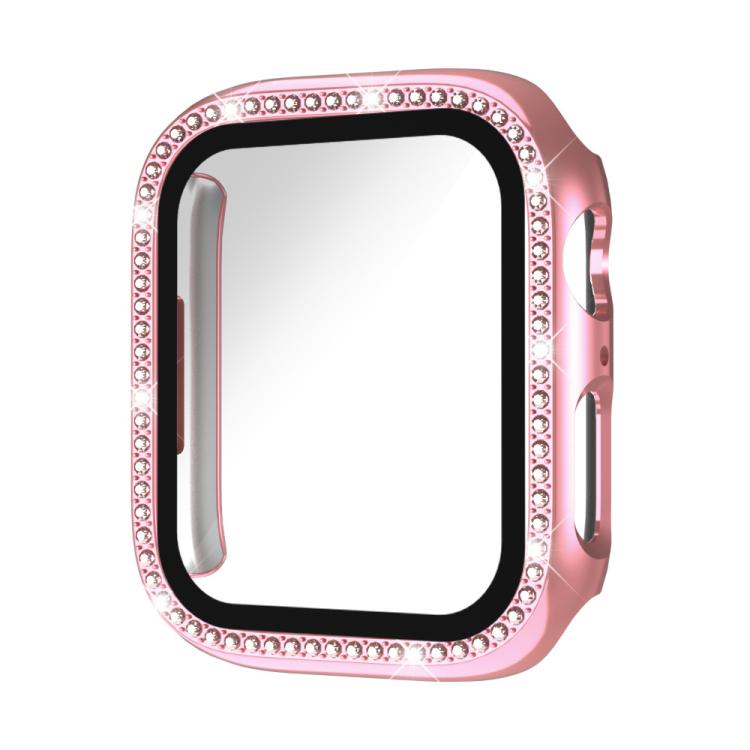 xDfind Single Row Diamond Tempered Glass Film Integrated PC Watch Case, For Apple Watch Series 3 / 2 / 1 42mm