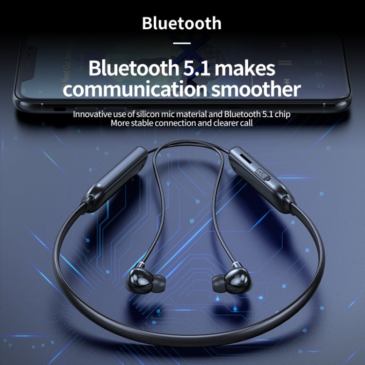 M60 8D Surround Sound Kabelloser 5.1 Bluetooth-Kopfhörer mit Nackenband, TF-Karten- und MP3-Modus-Unterstützung