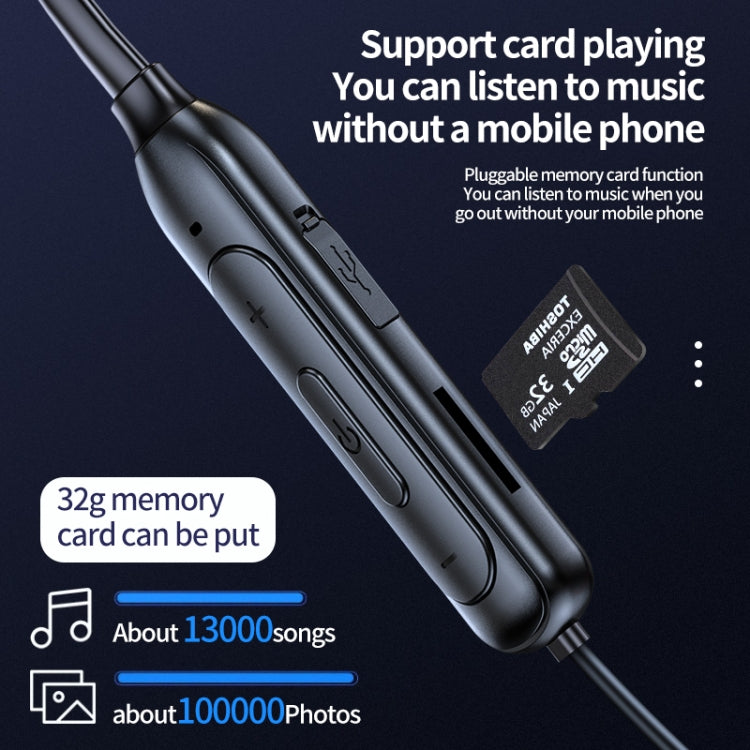 M60 8D Surround Sound Kabelloser 5.1 Bluetooth-Kopfhörer mit Nackenband, TF-Karten- und MP3-Modus-Unterstützung