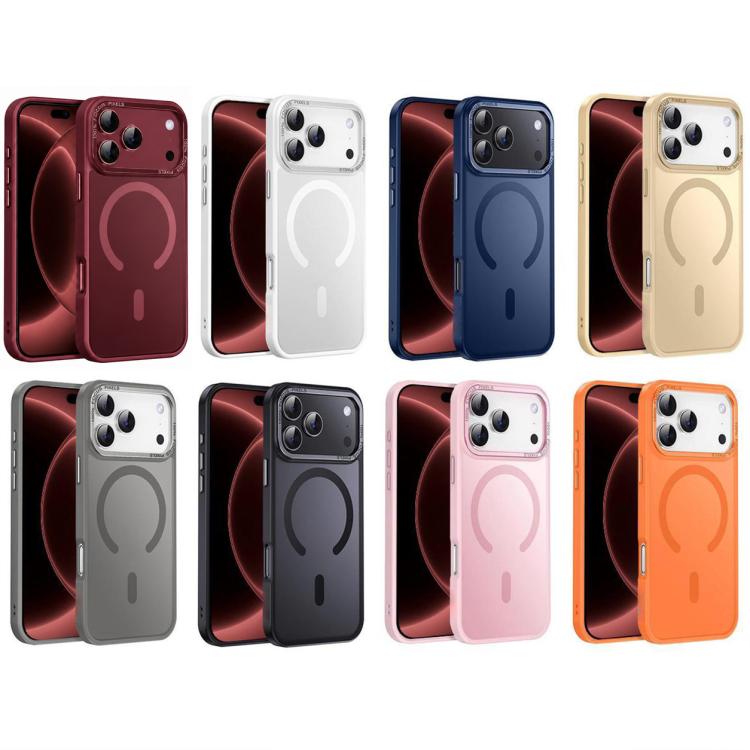 XDcase Metal Lens Frame Skin Feel Magnetic Phone Case, For iPhone 18 Pro, For iPhone 18 Pro Max, For iPhone 17 Pro Max
