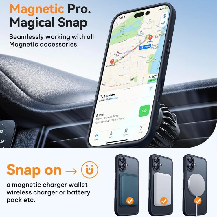 XDcase Skin Feel Magnetic Frosted Phone Case with Lens Film, For iPhone 17e / 16e, For iPhone 16 Pro Max, For iPhone 16 Pro, For iPhone 16 Plus, For iPhone 16