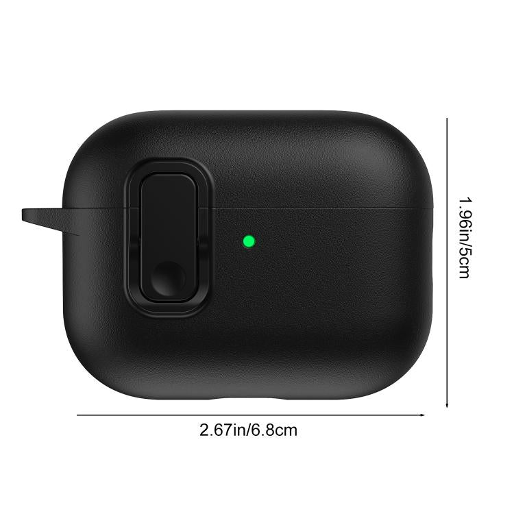 XDcase Leather Texture Security Lock TPU Earbud Case, For AirPods Pro 3, For AirPods 4, For AirPods Pro 2 / 1