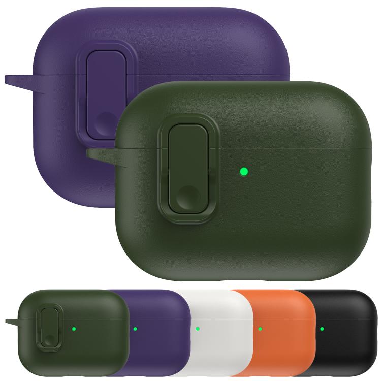 XDcase Leather Texture Security Lock TPU Earbud Case, For AirPods Pro 3, For AirPods 4, For AirPods Pro 2 / 1