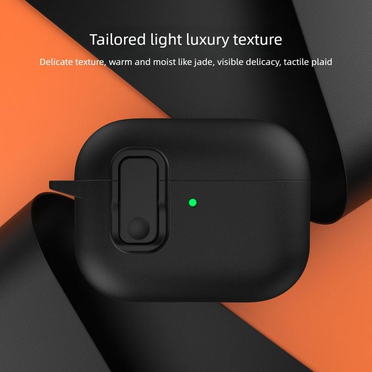 XDcase Leather Texture Security Lock TPU Earbud Case, For AirPods Pro 3, For AirPods 4, For AirPods Pro 2 / 1