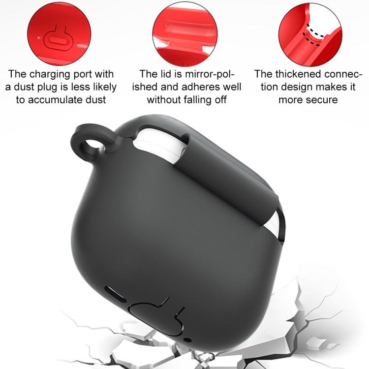 XDcase 2,5 mm dicke Silikon-Schutzhülle für Ohrhörer mit Haken, für AirPods 5 / 4, für AirPods Pro 3, für AirPods Pro 2 / 1