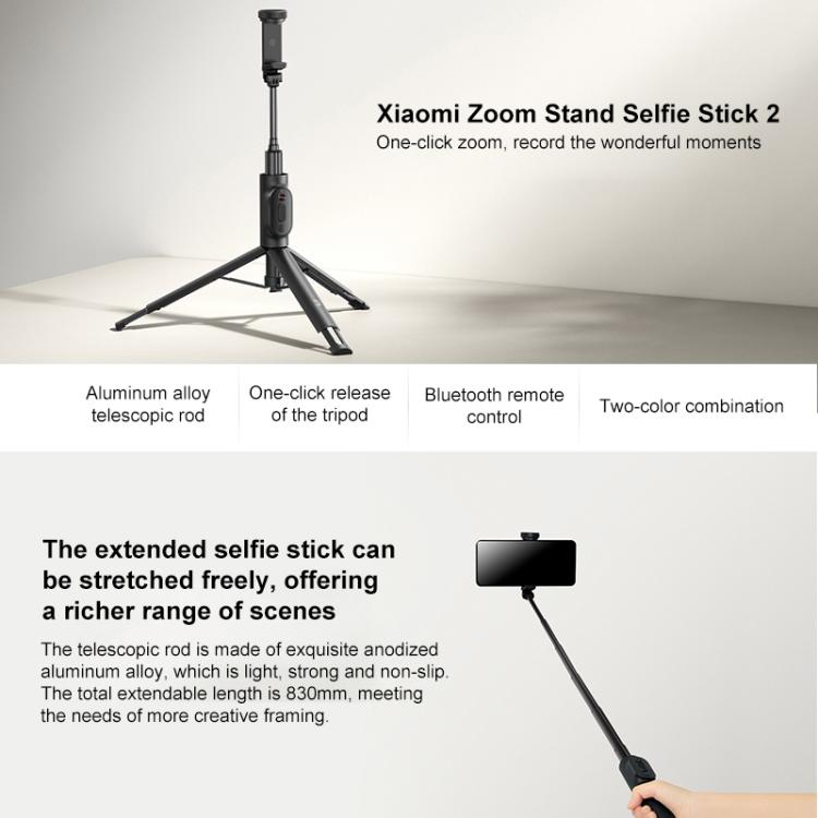 Xiaomi Zoom Bodenstativ Bluetooth Selfie Stick 2