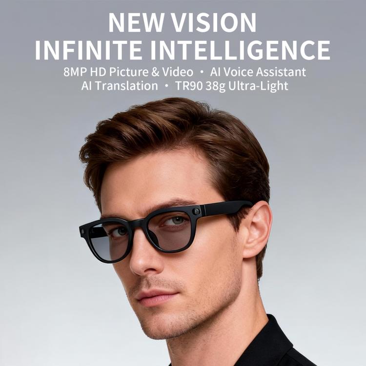 MT3 8MP Smart AI Glasses with Wi-Fi, Touch Control & Bluetooth Calling
