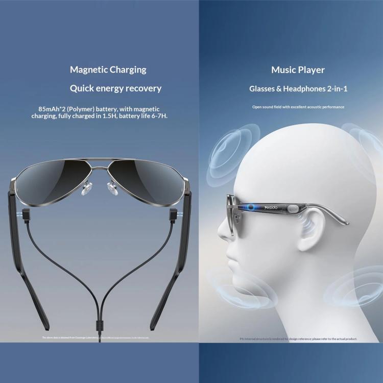 Yesido IO44 Smart Audio Glasses with Bluetooth 5.4 & Polarized Lenses