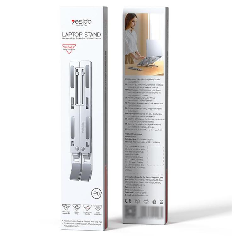 Yesido LP07 Klappbarer Laptop-Ständer aus Aluminiumlegierung, LP07