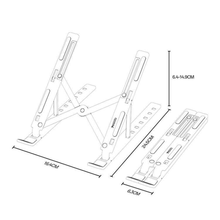 Yesido LP07 Klappbarer Laptop-Ständer aus Aluminiumlegierung, LP07