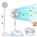 F9 Upgrade faltbarer, höhenverstellbarer Tischventilator mit 8000 mAh Akku
