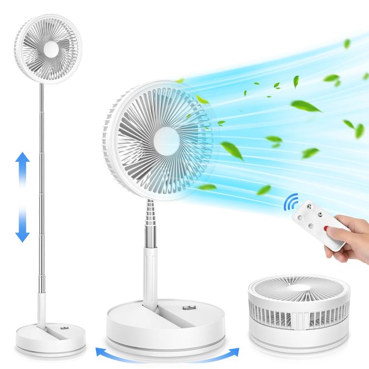 F9 Upgrade faltbarer, höhenverstellbarer Tischventilator mit 8000 mAh Akku
